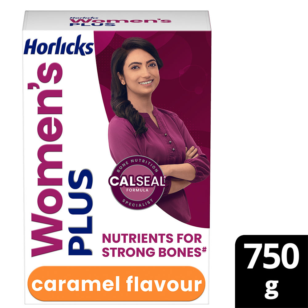 Buy Horlicks Women's Plus Caramel Flavour Powder, 750 gm Refill Pack Online