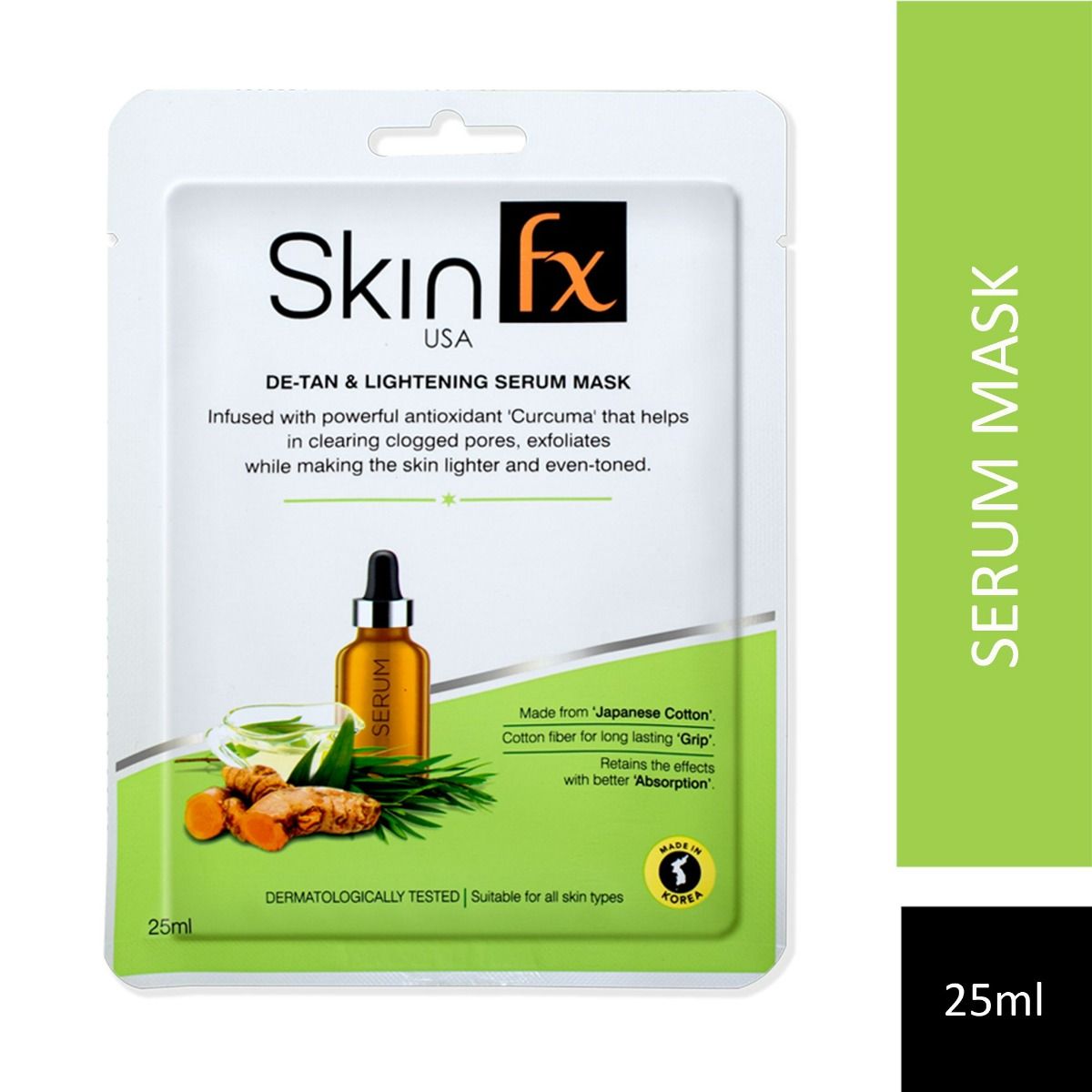 Skin Fx De-Tan & Lightening Serum Mask, 25 ml, Pack of 1 