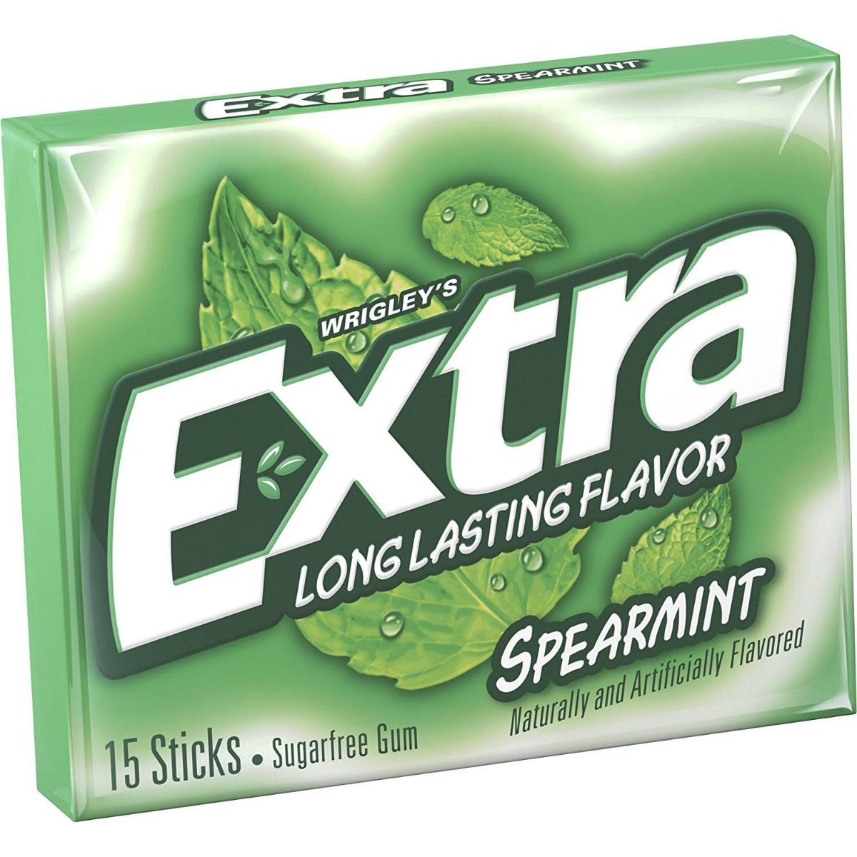 Wrigleys Extra Spearmint Sugarfree Gum, 15 Count, Pack of 1 