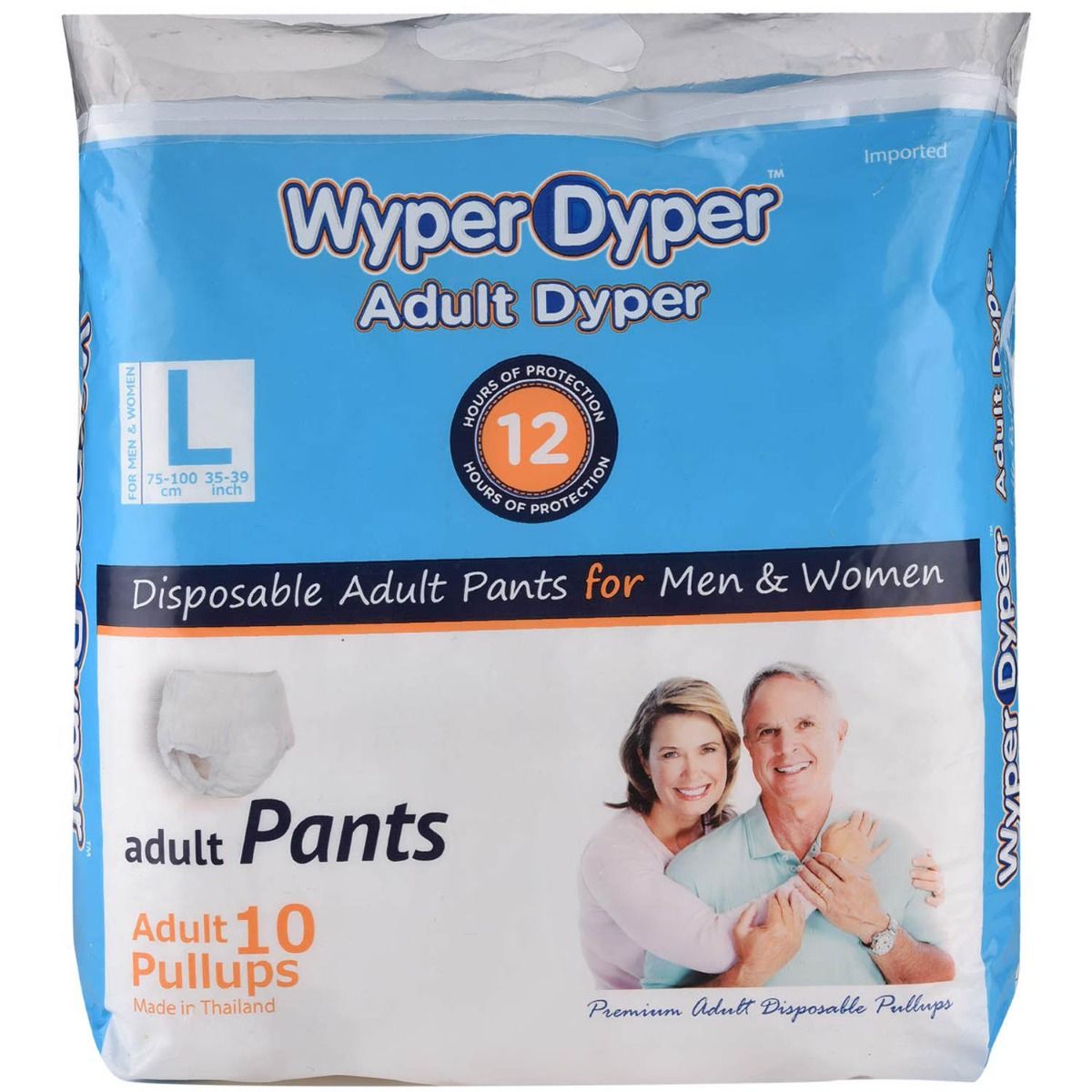 Buy Wyper Adult Diaper Pants Large, 10 Count Online