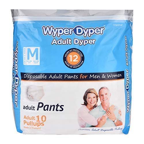 Buy Wyper Adult Diaper Pants Medium, 10 Count Online