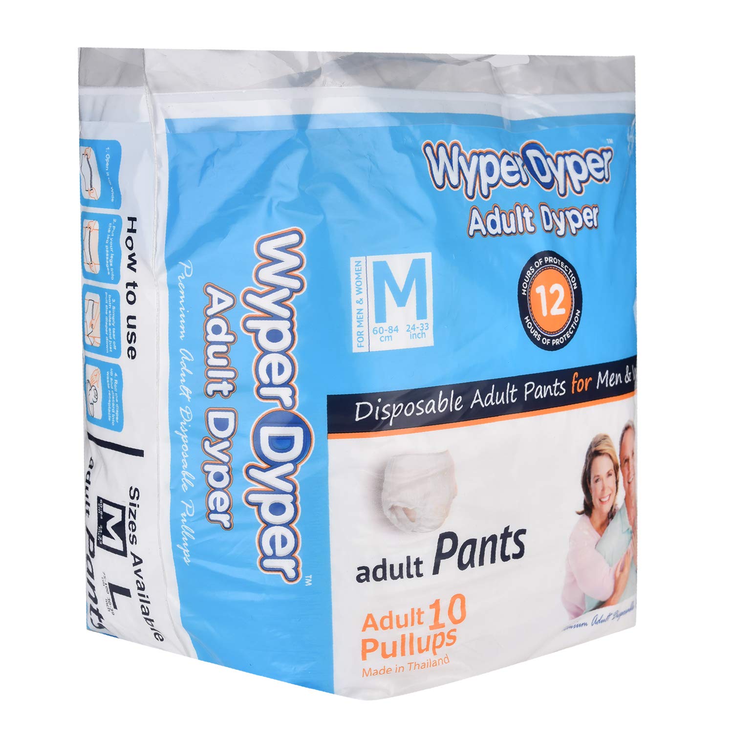 Wyper Adult Diaper Pants Medium, 10 Count, Pack of 1 