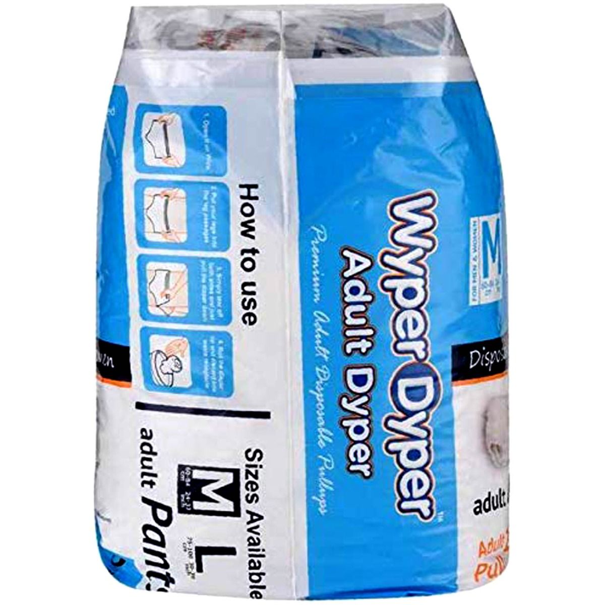 Wyper Adult Diaper Pants Large, 10 Count, Pack of 1 