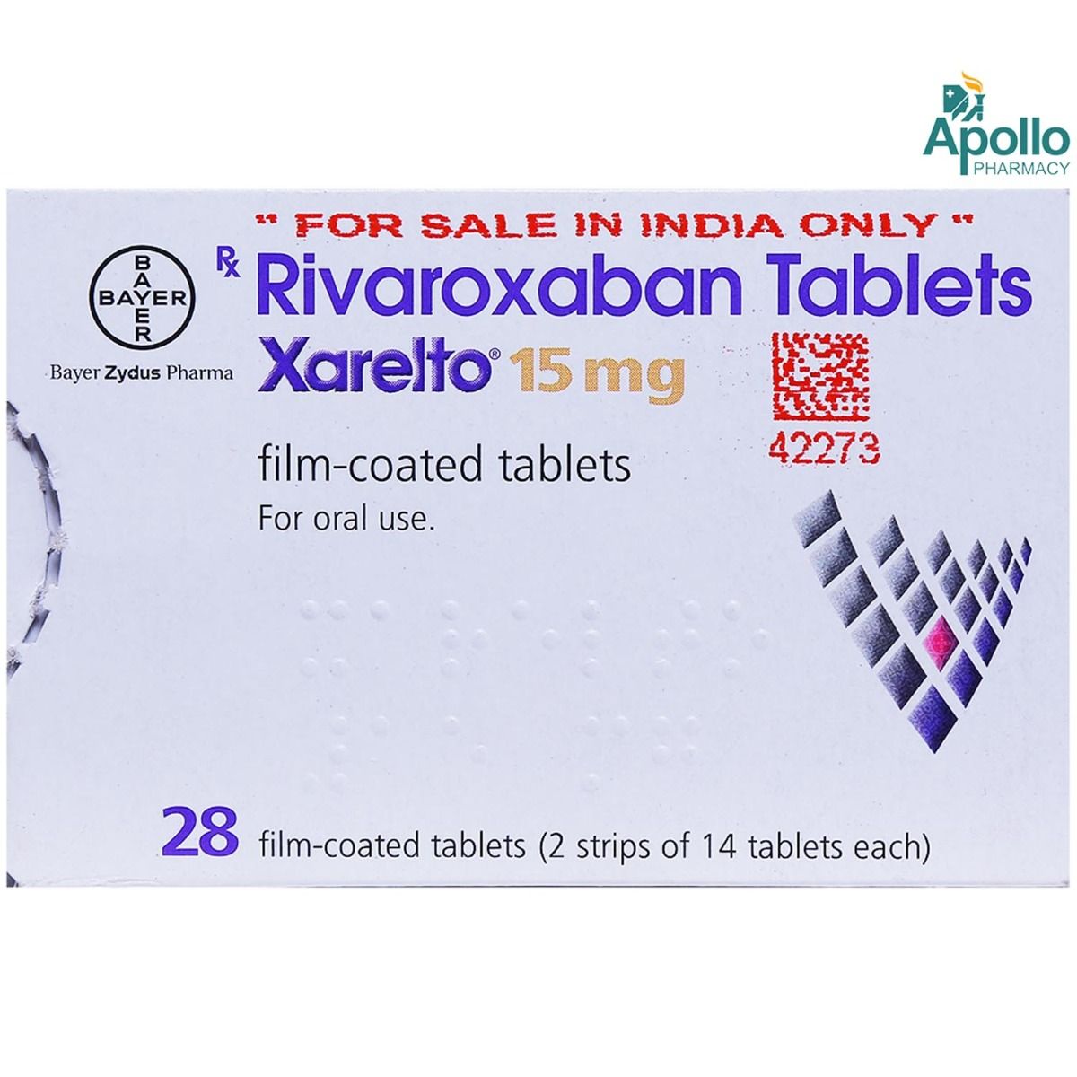 Xarelto 15 mg Tablet 28's Price, Uses, Side Effects, Composition