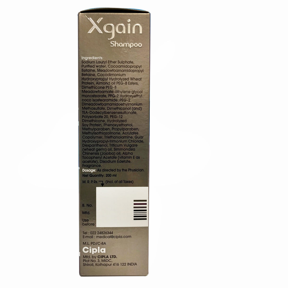 Xgain Shampoo, 200 ml Price, Uses, Side Effects, Composition Apollo