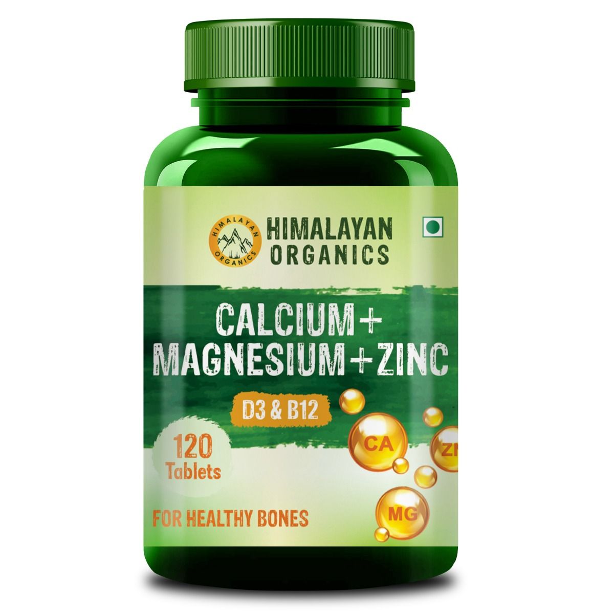 Himalayan Organics Calcium+Magnesium+Zinc, 120 Tablets, Pack of 1 