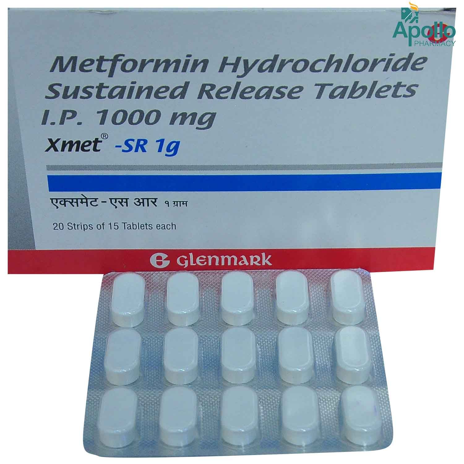 XmetSR 1 g Tablet 15's Price, Uses, Side Effects, Composition Apollo