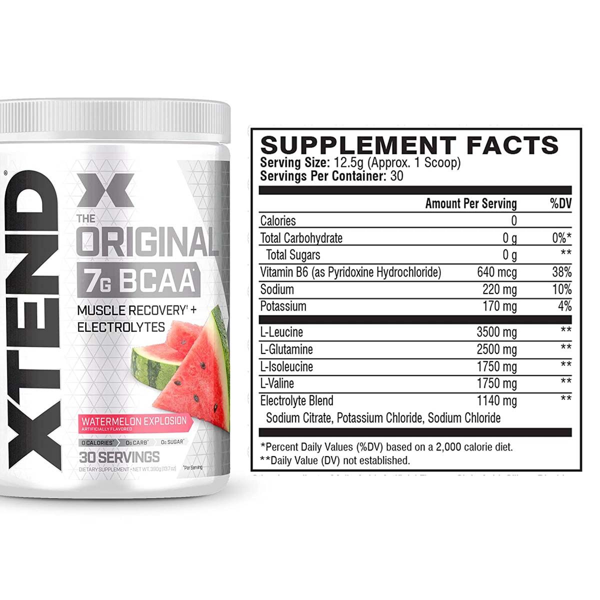Xtend Original 7G BCAA Watermelon Explosion Flavour Powder, 390 gm