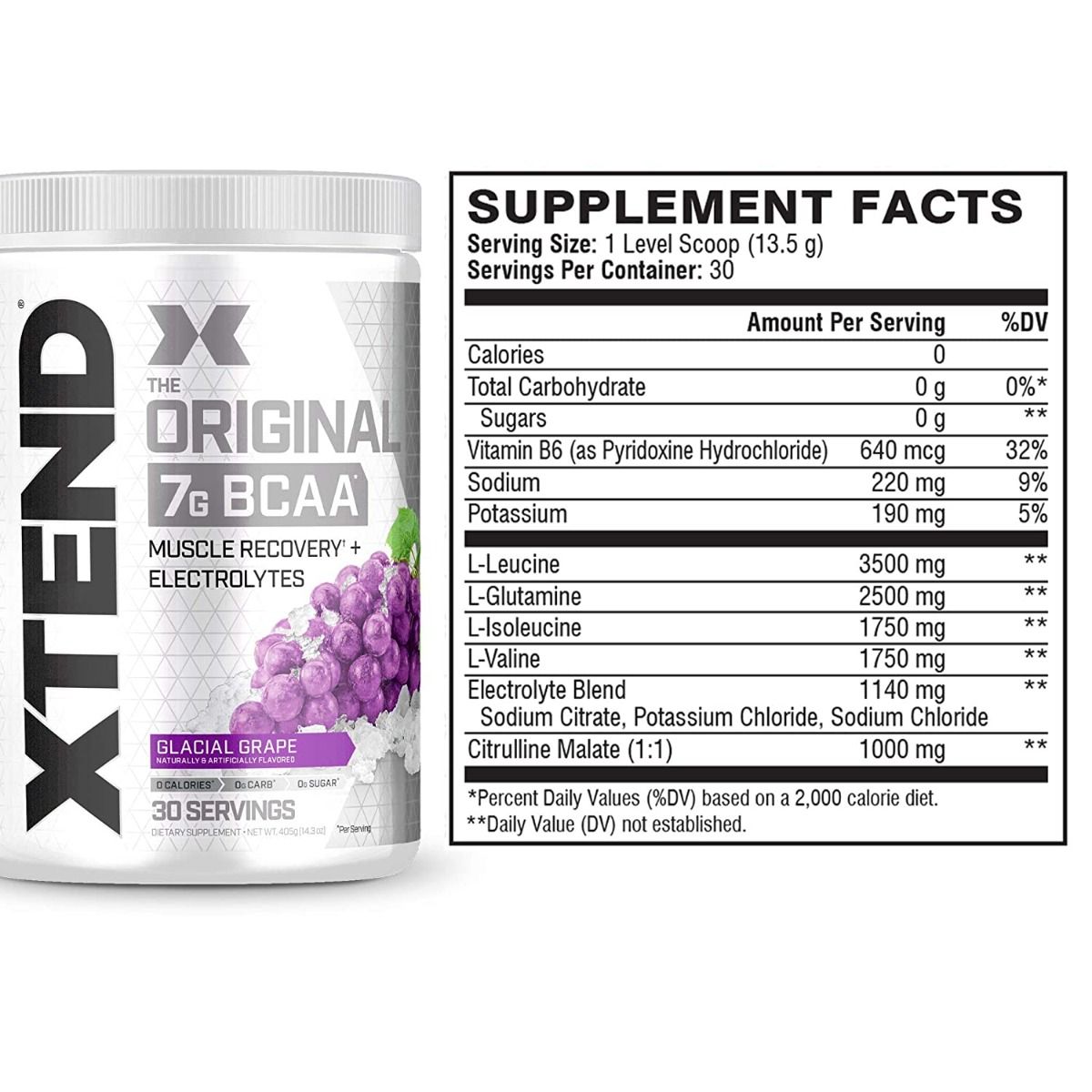 Xtend Original 7G BCAA Glacial Grape Flavour Powder, 405 gm Price, Uses
