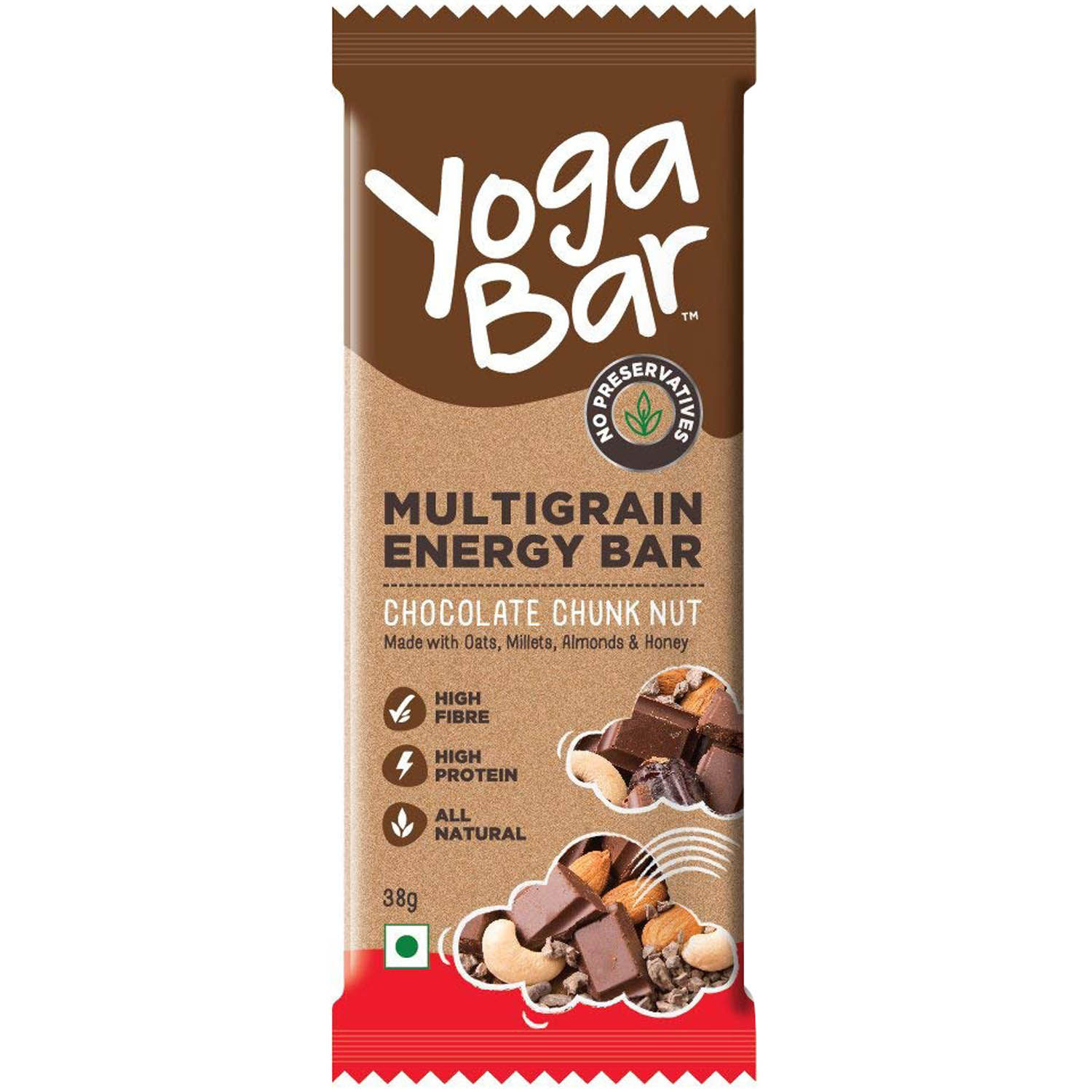 Buy Yoga Bar Chocolate Chunknut Multigrain Energy Bar, 38 gm Online
