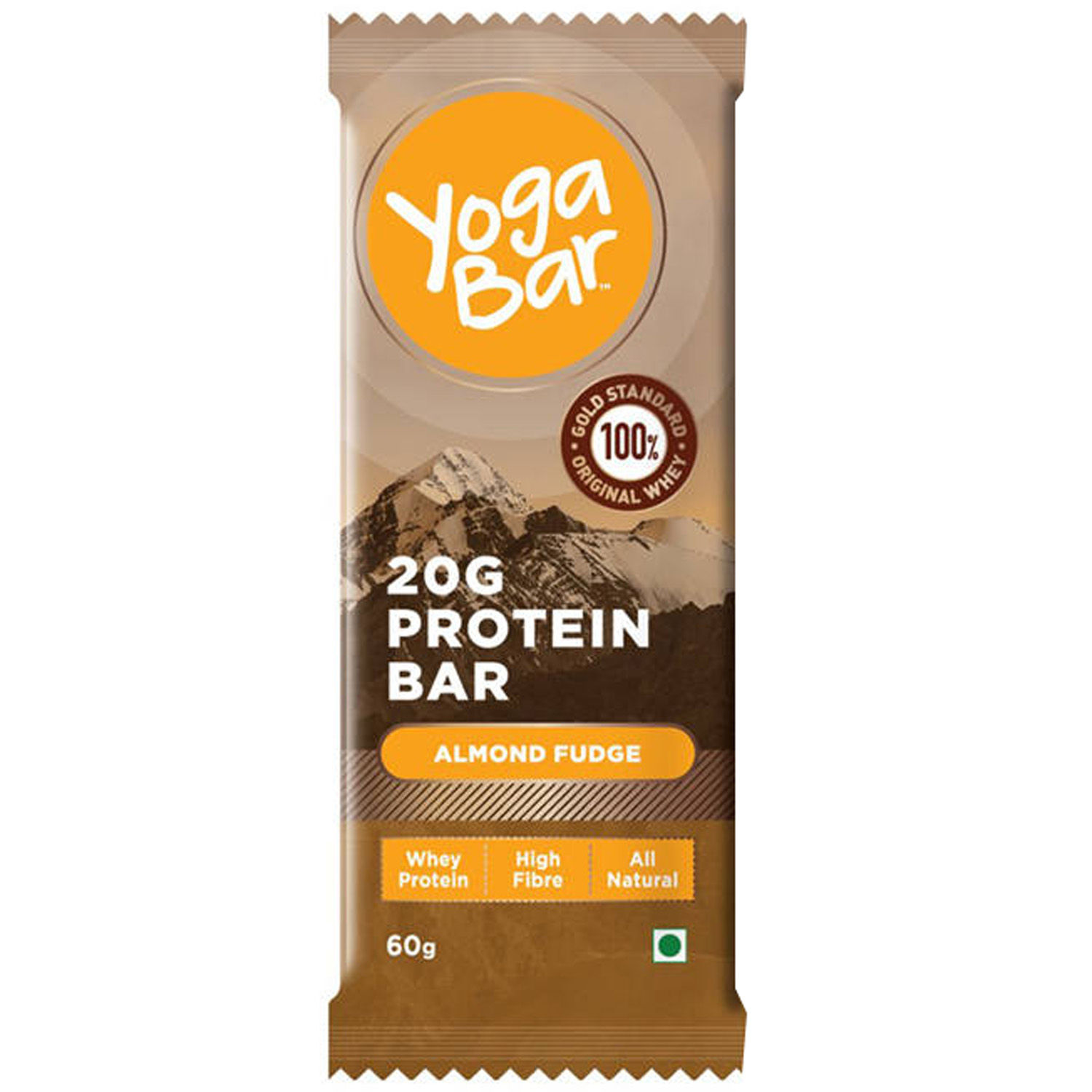 Yoga Bar Almond Fudge 20 gm Protein Bar, 60 gm, Pack of 1 