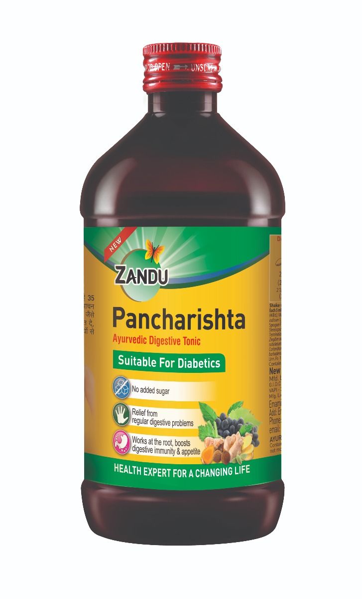 Zandu Sugar-Free Pancharishta, 450 ml, Pack of 1 