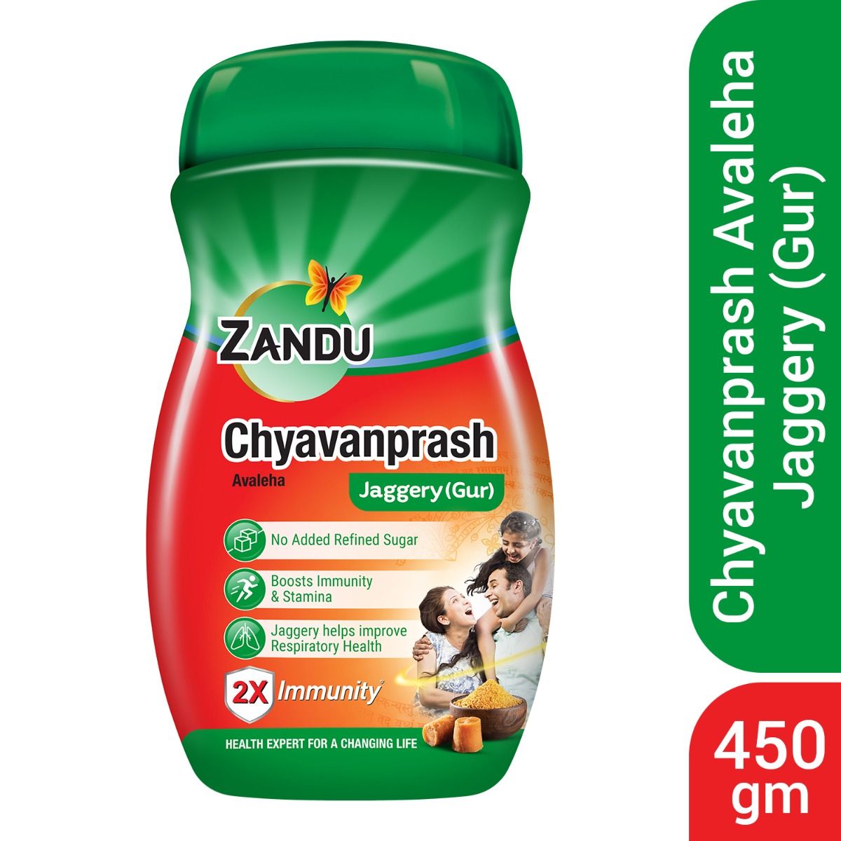 Buy Zandu Chyavanprash Avaleha Jaggery(Gur), 450 gm Online