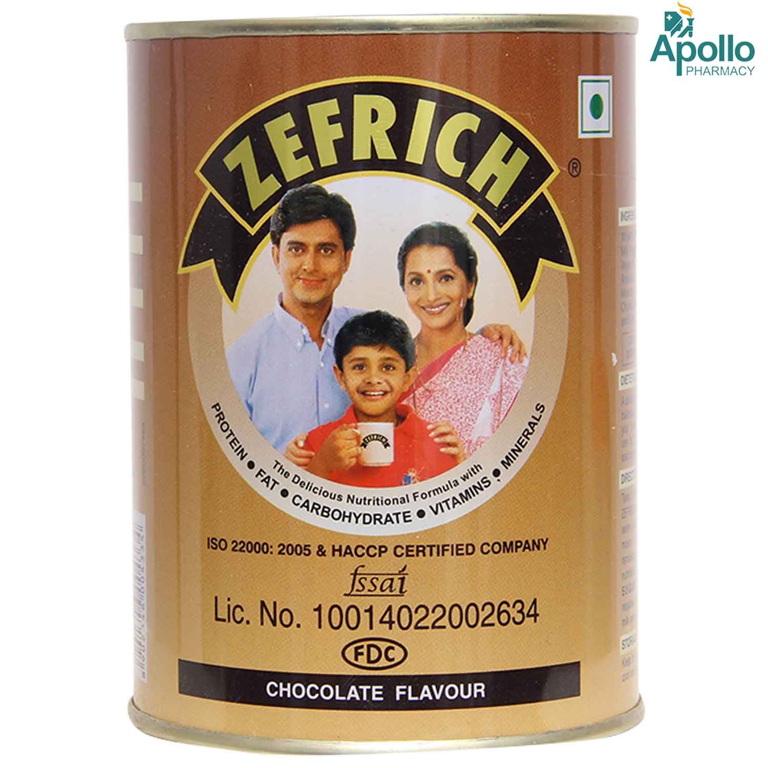 Buy Zefrich Chocolate Flavoured Powder, 200 gm Tin Online