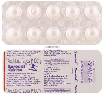 Zerodol 100mg Tablet 10's Price, Uses, Side Effects, Composition ...