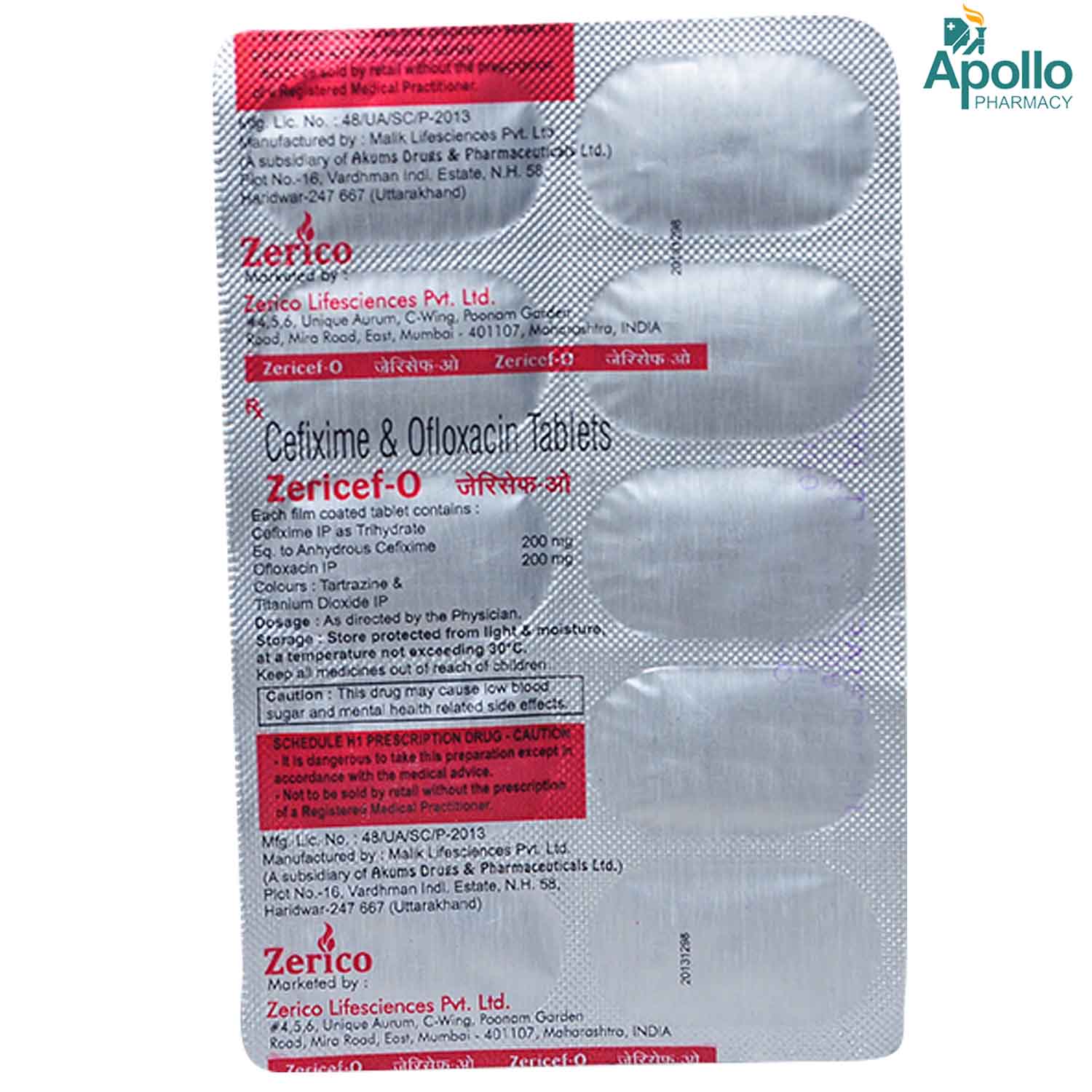 Zericef-O Tablet 10's, Pack of 10 TabletS