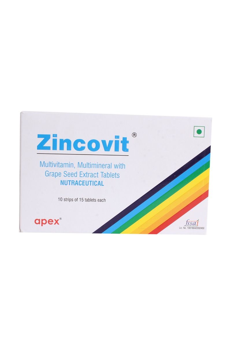 Zincovit Tablet 15's Price, Uses, Side Effects, Composition - Apollo  Pharmacy