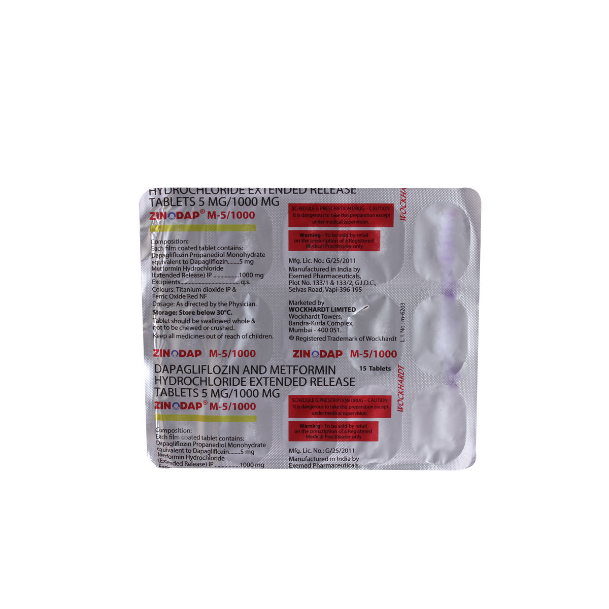 Zinodap M 5/1000 mg Tablet 15's Price, Uses, Side Effects, Composition ...