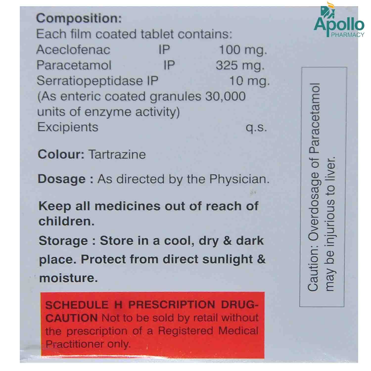 Zionac Sp Tablet 10s Price Uses Side Effects Composition Apollo Pharmacy