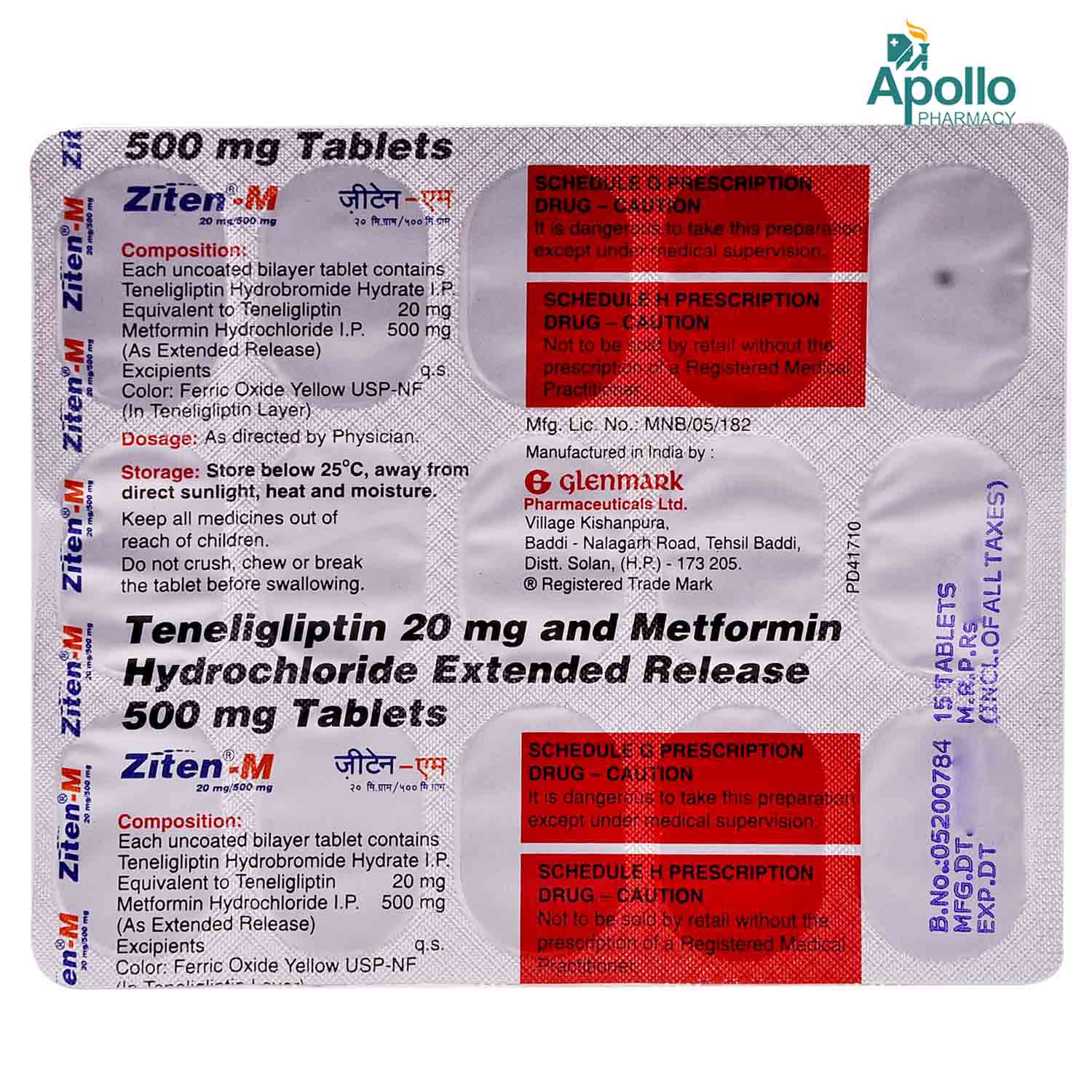 Ziten M Mg 500 Mg Tablet 15 S Price Uses Side Effects Composition Apollo Pharmacy