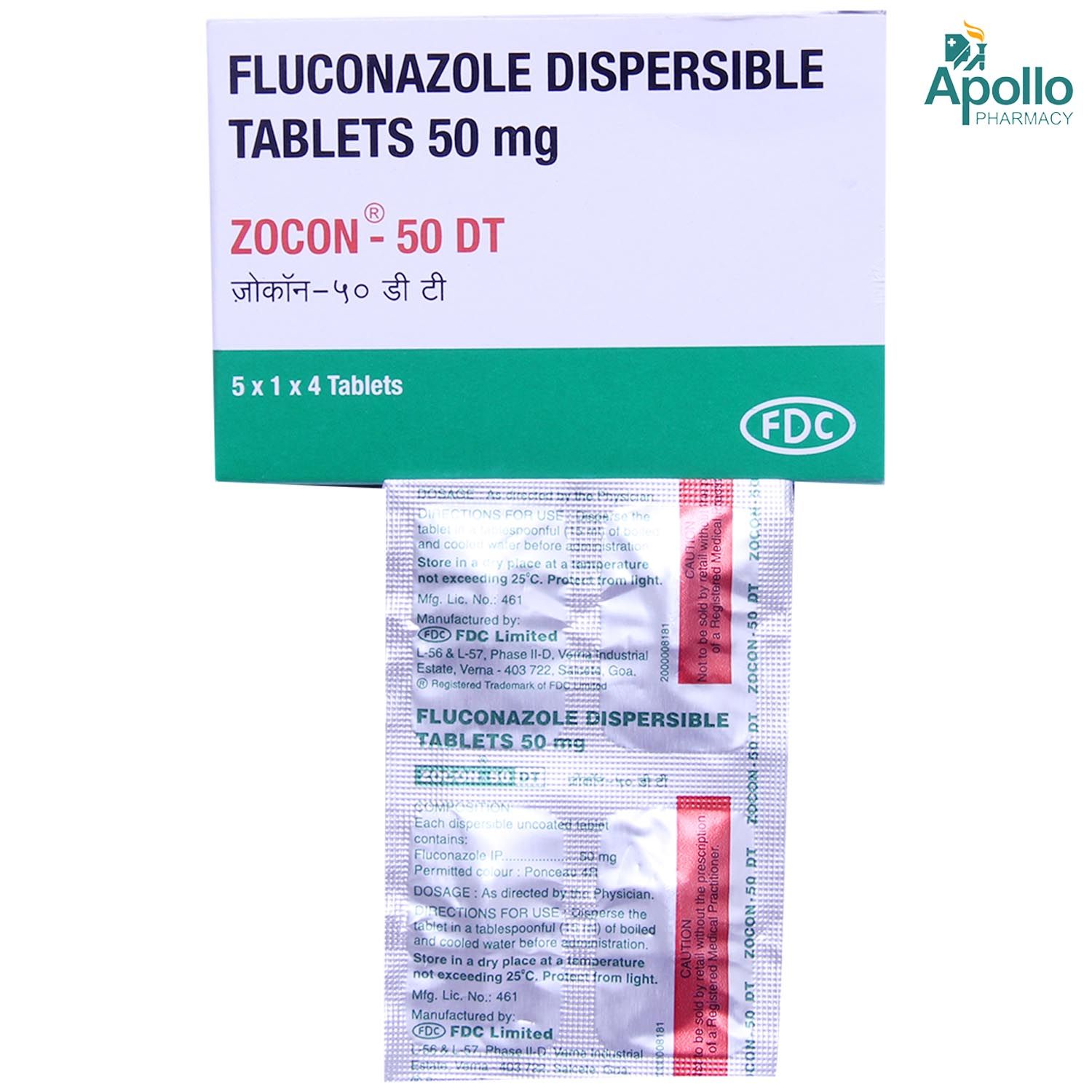 Zocon50 DT Tablet 4's Price, Uses, Side Effects, Composition Apollo