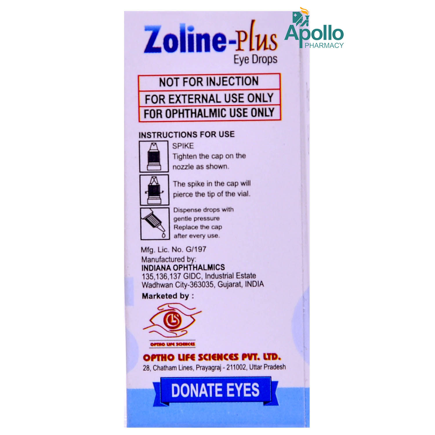 Zoline Plus Drops 10 ml Price, Uses, Side Effects, Composition Apollo