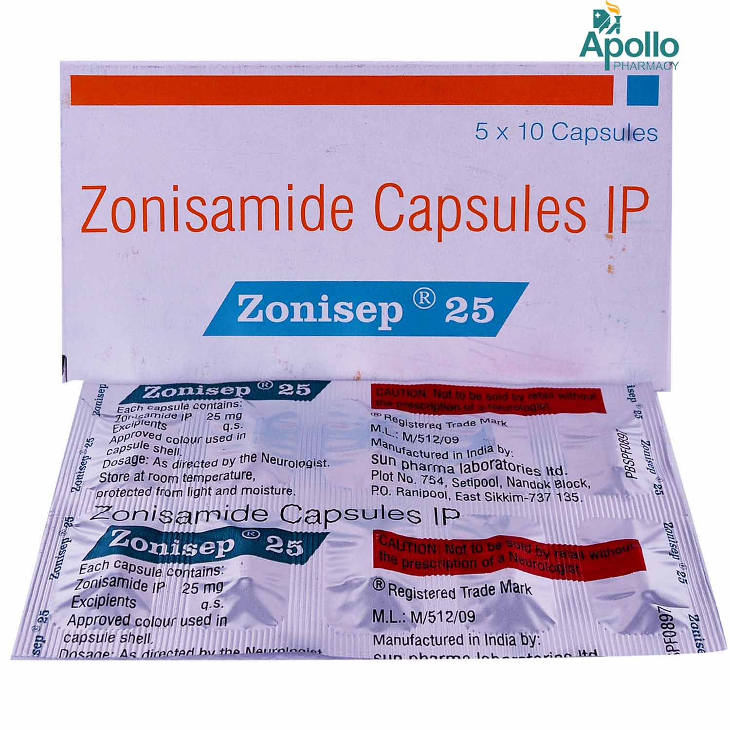 ZONISEP 25MG CAPSULE Price, Uses, Side Effects, Composition - Apollo ...