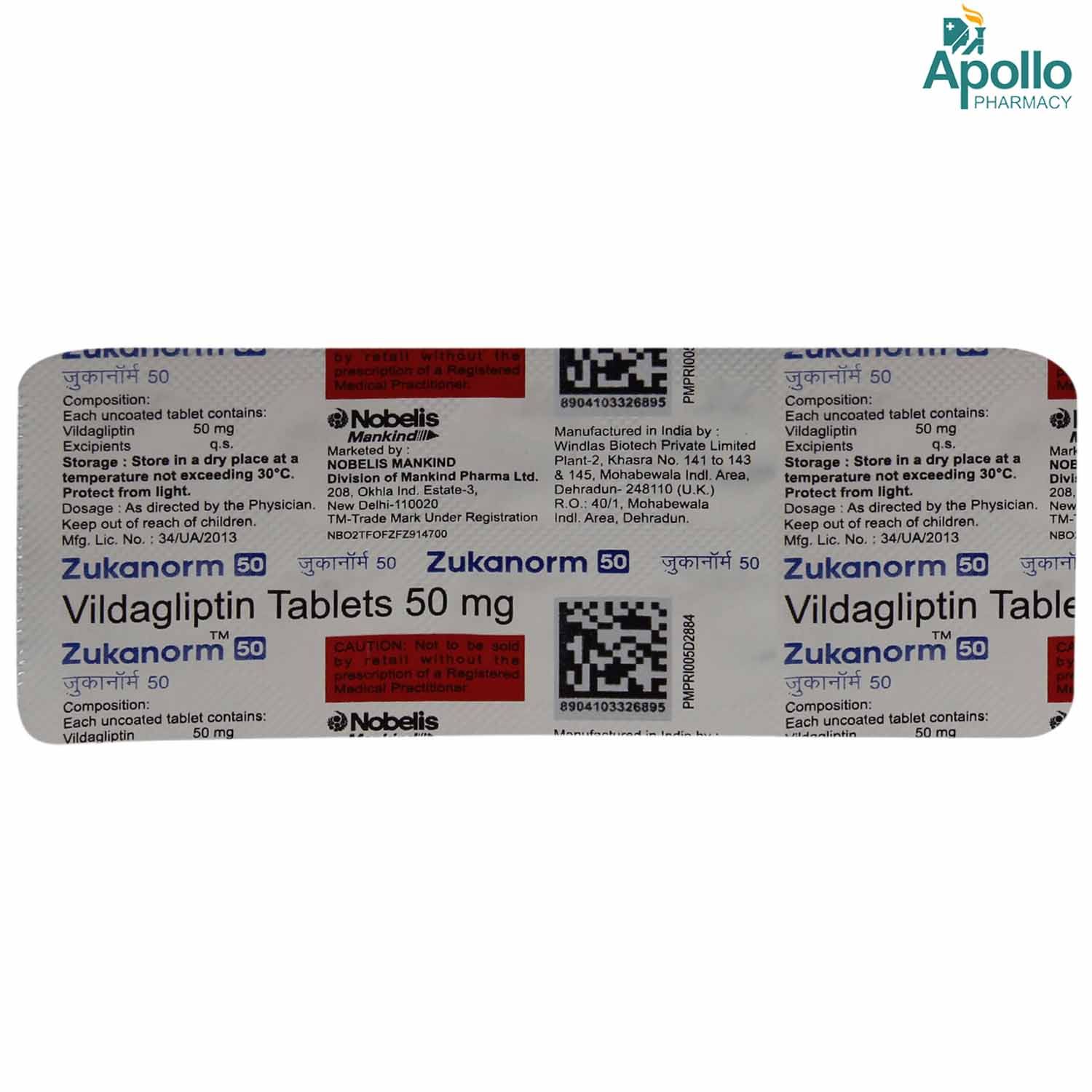 Zukanorm 50 Tablet 10's Price, Uses, Side Effects, Composition - Apollo ...