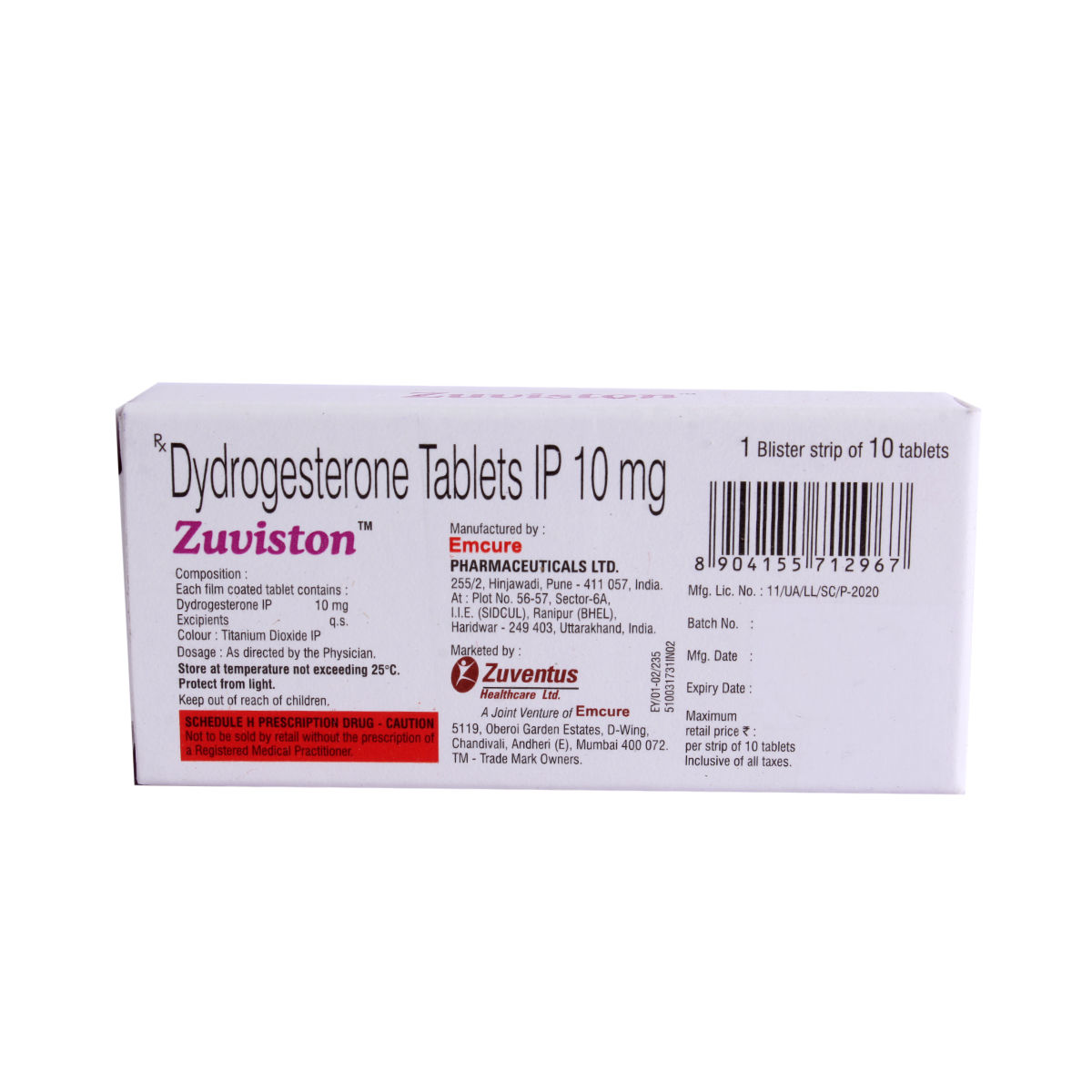 Zuviston 10 Tablet 10's Price, Uses, Side Effects, Composition Apollo